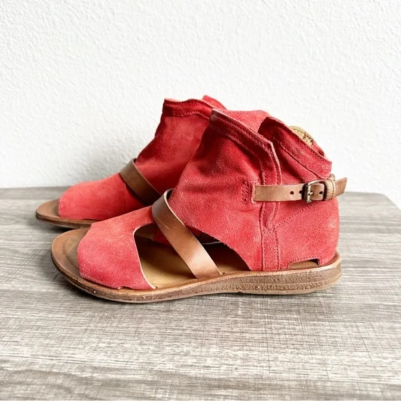 Miz Mooz Shoes Miz Mooz Red Suede Sandals Finney Womens Eu 39